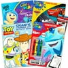 Disney Pixar Ultimate Coloring Book Assortment ~ Bundle Includes 4 Books Featuring Disney Cars, Toy Story, Finding Nemo and More (Includes Stickers)