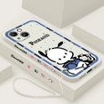 thumbnail image 3 of Kuromi-funda de teléfono con dibujo de melodía para iPhone, carcasa líquida con cuerda izquierda para iPhone 15, 14, 13, 12, 11 Pro Max, 8, 7 Plus, XR, XS, X, 3 of 5