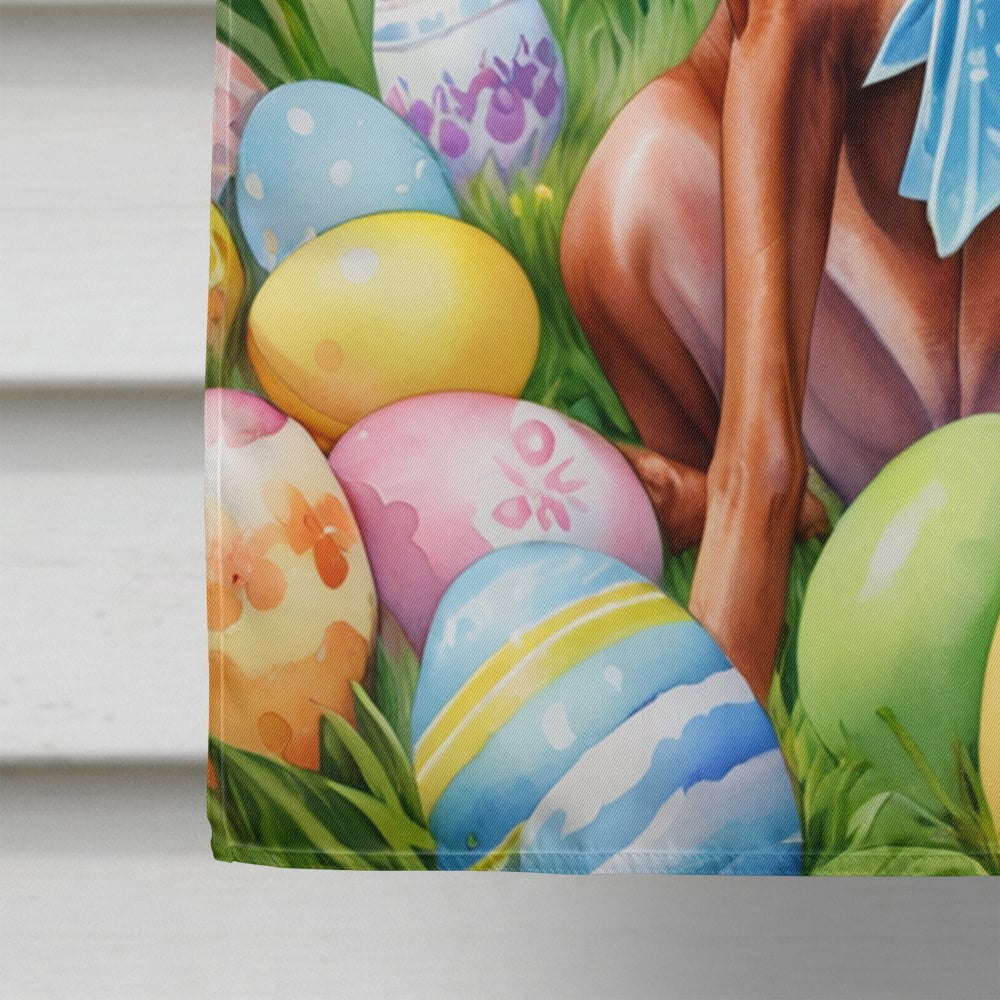 Redbone Coonhound Easter Egg Hunt House Flag 28 in x 40 in