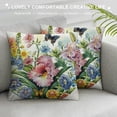 thumbnail image 3 of Spring Floral Throw Pillow Covers Tulips Iris Sunflower Poppy Floral Decorative Pillows Soft Velvet Cushion Cases for Couch Sofa Garden Patio Decor Multiple specifications&nbsp;, 3 of 5