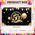 thumbnail image 2 of Golden Theme 50th Birthday Banner Star Decor Golden Birthday Display Balloon Design Triangle Banner Backdrop for 50th Birthday Party Adult Celebration Anniversary Event, 2 of 7
