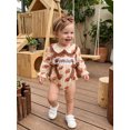 thumbnail image 6 of Cenuakty Girl Puff Long Sleeve Letters Embroidery Romper and Headband, 6 of 9