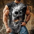 thumbnail image 3 of adaychics Skull Tank Tops for Men Skull Crewneck Fashion Graphic Tank Tops Summer Sleeveless Shirts for Gym Workout, 3 of 6