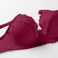 thumbnail image 4 of AJGRHE Women All Day Comfort BraDouble Lace Lingerie Plus Size Bra for Full Support and Comfort 85D Wine, 4 of 6