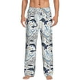 thumbnail image 2 of Picia Sea Life Elements Mens Soft Woven Cotton Elastic Waistband Sleep Pajama Pant Lounge Sleep Pant With Pockets And Drawstring-XX-Large, 2 of 9