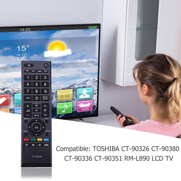 Control remoto universal de TV para Toshiba CT-90326 CT-90380 CT-90336 CT-90351 Tmvgtek 1qr7zq7wy1ty4bk2