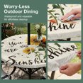 thumbnail image 5 of Round Outdoor Tablecloth with Umbrella Hole and Zipper, Sunflowers Pastoral Tablecloth with Elastic Waterproof, Bees Country Botanical Retro Beige Patio Table Covers for 45" - 54" Picnic Pool Tables, 5 of 9