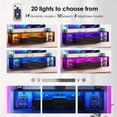 thumbnail image 3 of Soges 55" LED Floating TV Stand Entertainment Centre , LED Media Console TV Cabinet with 2 Headphone & 4 Gaming Handle Hooks, Wall Mounted TV Table with Cable Management, Black, 3 of 8