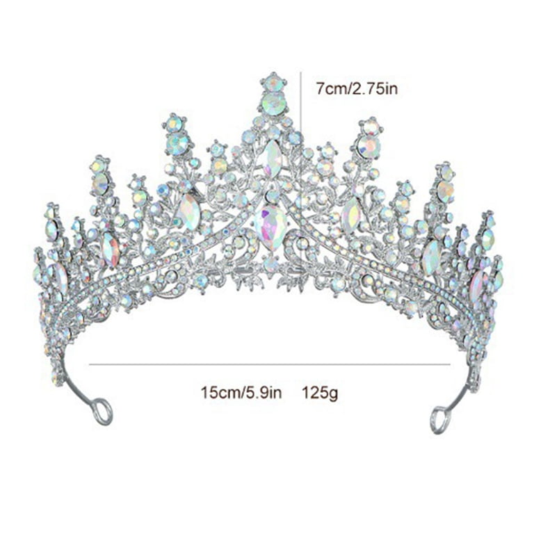 Birthday Rhinestone Crowns Headband for Women Amazon.com: JIOMULIG Pink Rhinestone Tiara, Baroque Style  main image 3