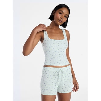 No Boundaries Bralette and Foldover Shorts Sleep Set, 2-Piece No Boundaries Bralette and Foldover Shorts Sleep Set, 2-Piece