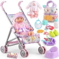 thumbnail image 1 of Juego de Cochecito para Muñeca Bebé YIYBM con Muñeca de 12.5" y 17 Accesorios, 1 of 6