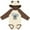 Natural & Brown w Ears, variant on Inktastic Cute Koala Bear Boys or Girls Long Sleeve Baby Bodysuit