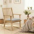 thumbnail image 2 of Gymax Wooden Rocking Chair w/Removable Cushion & Ergonomic Slatted Backrest Indoor, 2 of 10