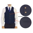 thumbnail image 2 of Gioberti Men's 6 Button Slim Fit Formal Herringbone Tweed Vest, 2 of 5