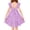 Purple, variant on Arshiner Toddler Girl Summer Dress High Low Twirl Tiered Casual Boho Tie Back Sundress