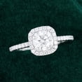 thumbnail image 5 of Empire Jewelry Silver 14K White Gold Plated Ring - Oval Cut Excellent 2.1 Ct Diamond Ring for Women - Ever & Ever Halo-Style Engagement Rings - Engagement Wedding Halo Prong Set Ring - Unique Gift, 5 of 6