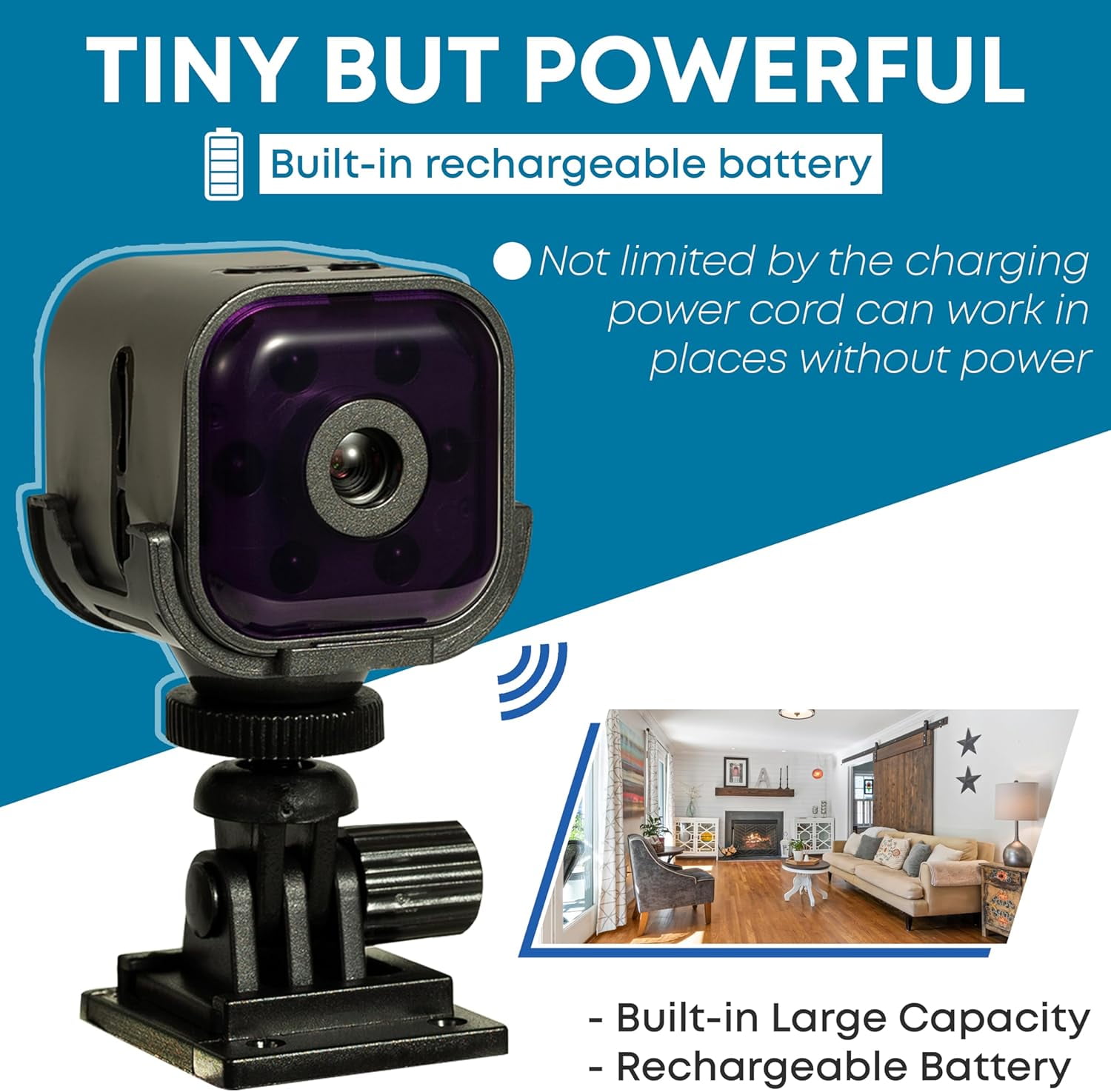 YS-yalot Mini Spy Camera Hidden Camera 1080p Wireless Mini WiFi Home Small Security Camera Nanny Cam, Portable Night Vision Home Surveillance Baby Monitor, Outdoor Monitor for Pets