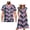 Hawaii Florals, variant on Matching Hawaiian Outfits for Couples Palm Tree Dress for Women Mens Hawaiian Shirt Womens Beach Dress Matching Vacation Outfits for Couples Ruffle Sleeve V Neck Flowy Sun Dress, Size 2XS