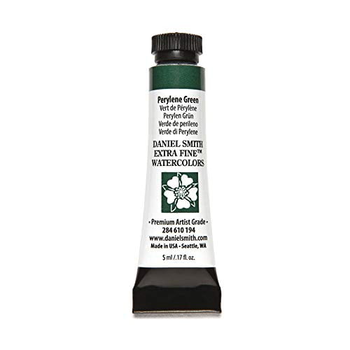 DANIEL SMITH, Perylene Green 284610194 Extra Fine Watercolors Tube, 5ml