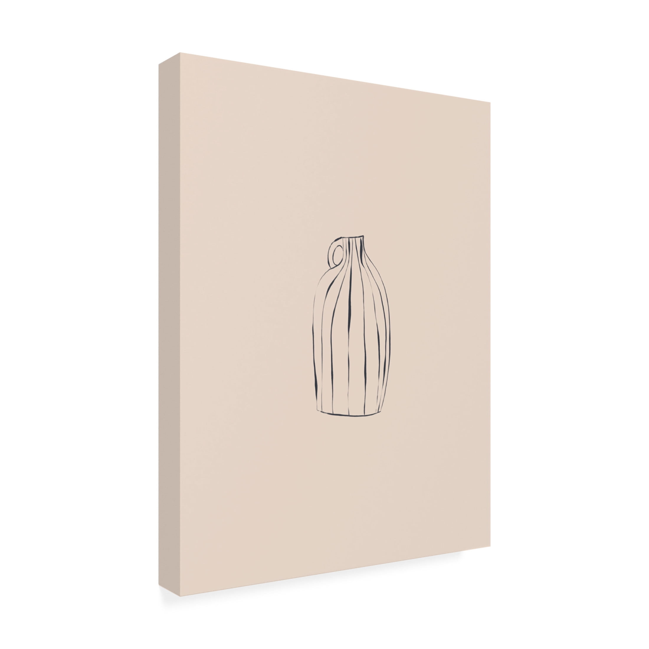 Trademark Fine Art Ivy Green Illustrations Striped Vase Canvas Wall Art