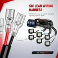 thumbnail image 2 of Nilight 16AWG LED Light Bar Wiring Harness Kit 12V On/Off 3 Gang Laser Etched LED Pod Lights Rocker Switch Panel Power Relay Fuse 5Pin Toggle Switch for Cars Boat ATV Trucks-6 Leads, 2 of 8