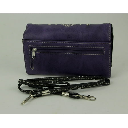 Download Zeckos - Rhinestone Skull Metallic Trim Wallet with ...