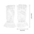 thumbnail image 3 of Unique Bargains 1 Pair Sunblock Fingerless Gloves Half Finger Lace Floral Sun Block Driving Gloves for Women White, 3 of 5