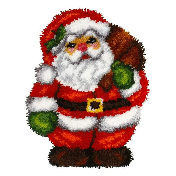 ShowNiceArt Latch hook rug kit, Santa Claus | Crocheting Carpet Rug Yarn Sofa Cushion Mat Tapestry DIY Carpet Arts Crafts 50×38cm/20*15in