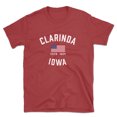 thumbnail image 1 of Clarinda Iowa Patriot Men's Cotton T-Shirt, 1 of 1