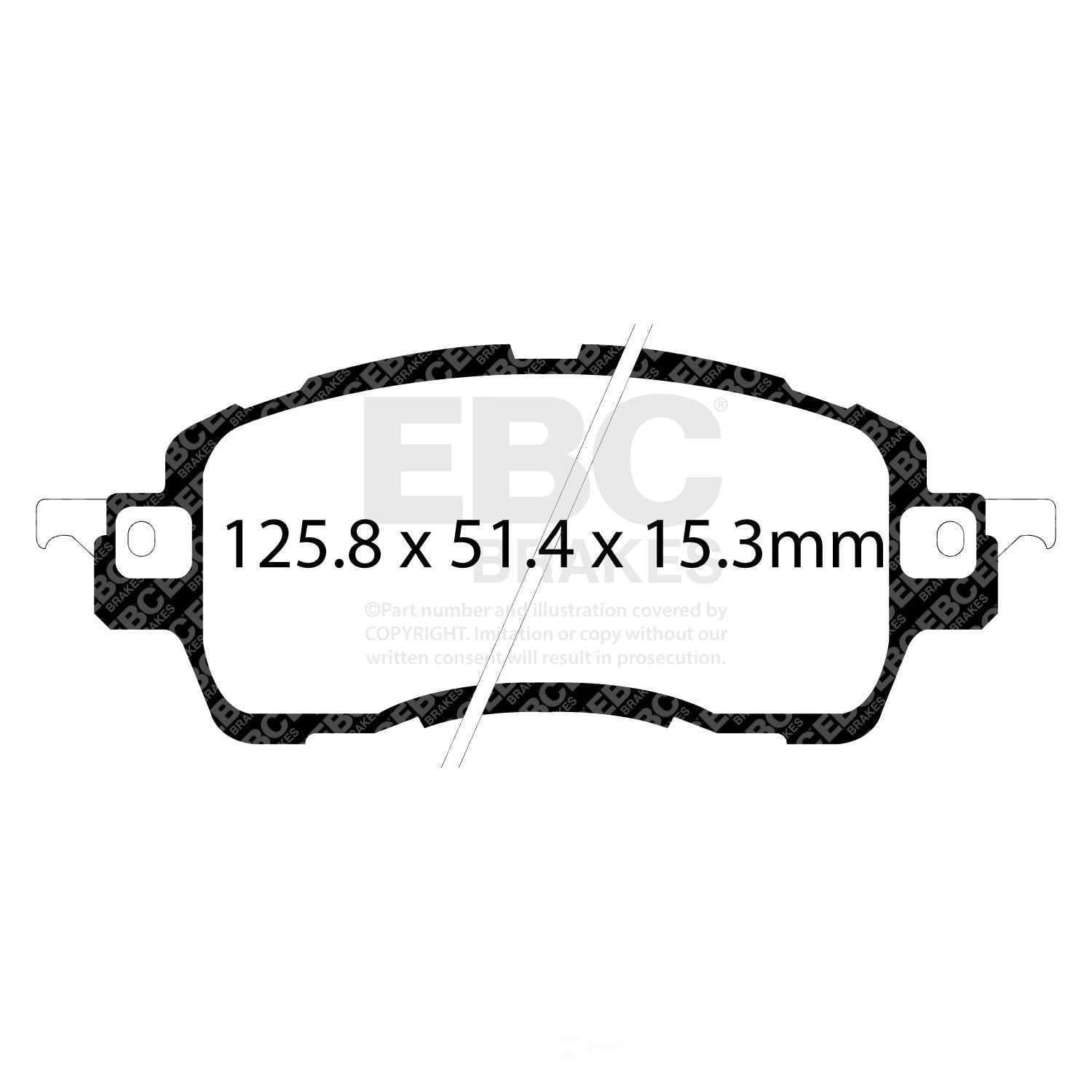 EBC Brakes Yellowstuff 4000 Series Street and Track Brake Pad Set Fits select: 2017-2018 TOYOTA YARIS IA, 2016 TOYOTA SCION IA