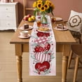 thumbnail image 2 of Love Heart Valentine's Table Runner - 48 Inch Long Eucalyptus Botanical Red Pink Ombre Cotton and Linen Blended Dress Scarves Farmhouse Table Runner for Kitchen Dining, Coffee Table, 13" x 48", 2 of 8