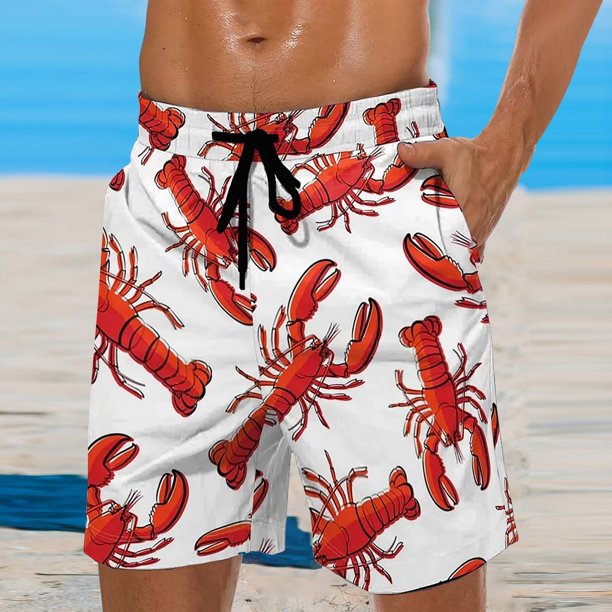 WILLBEST Pantalones Cortos Deportivos de Playa con Estampado Digital para Hombre