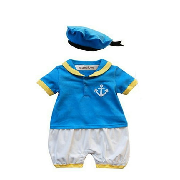 Stylesilove Stylesilove Baby Boy Donald Duck Inspired Costume Romper And Hat 6 12 Months Walmart Com Walmart Com