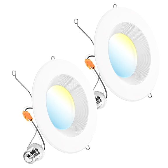 Sunco 2 Pack 6 Inch Retrofit LED Recessed Lights, 5CCT, 13W=100W, Dimmable