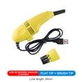thumbnail image 3 of Mini Vacuum Cleaner Handheld Desktop for Cleaning Hair Ash Laptop Car Storage Containers Yellow, 3 of 4