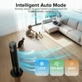 thumbnail image 6 of KISSAIR 35" Bladeless Tower Fan, Quiet Oscillating Fan with Remote, 4 Modes & 3 Speeds, 12H Timer, LED Display, Safe for Kids & Pets, Ideal for Bedroom & Home (Black), 6 of 10