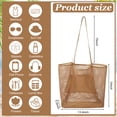 thumbnail image 5 of Bocaoying Beach Bag Set with Sun Hat & 8 Pairs Earrings, Mesh Tote Bag, Handwoven Rattan Purse Accessories for Women's Vacation Essentials, 5 of 8