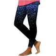thumbnail image 2 of WIZUTIZ Fleece Lined Leggings Women's Warm Soft Tights Yoga Leggings Retro Trousers Spandex Pants with Cute Print Holiday Saving, 2 of 4