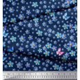 thumbnail image 2 of Soimoi Rayon Fabric Butterfly & Flower Floral Fabric Prints By Yard 56 Inch Wide, 2 of 3