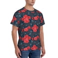 thumbnail image 5 of Rocae Rose Flowers for Men's Moisture-Wicking Crew Tee - T-Shirt for Sports, Outdoor Activities, and Casual Wear, 5 of 9