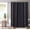 Vertical Black, variant on Waffle Weave Ombre Stripe Fabric Shower Curtain with 12 hooks, Black,72" W x 72" H