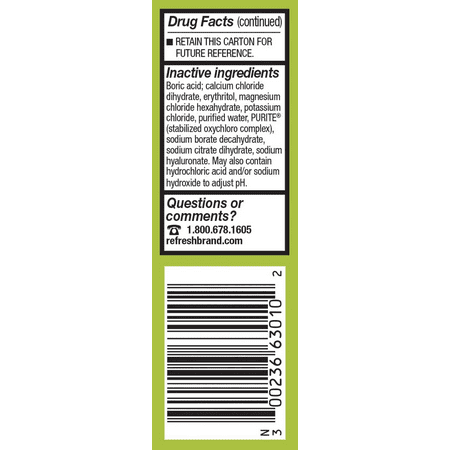 Refresh Relieva Lubricant Eye Drops, 0.33 Fl Oz Sterile