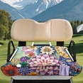 thumbnail image 3 of XYZCANDO Floral Golf Cart Seat Cover With 4 Storage Pockets - Non-slip Washable Universal 2-Seat Golf Cart Seat Protector, 3 of 8