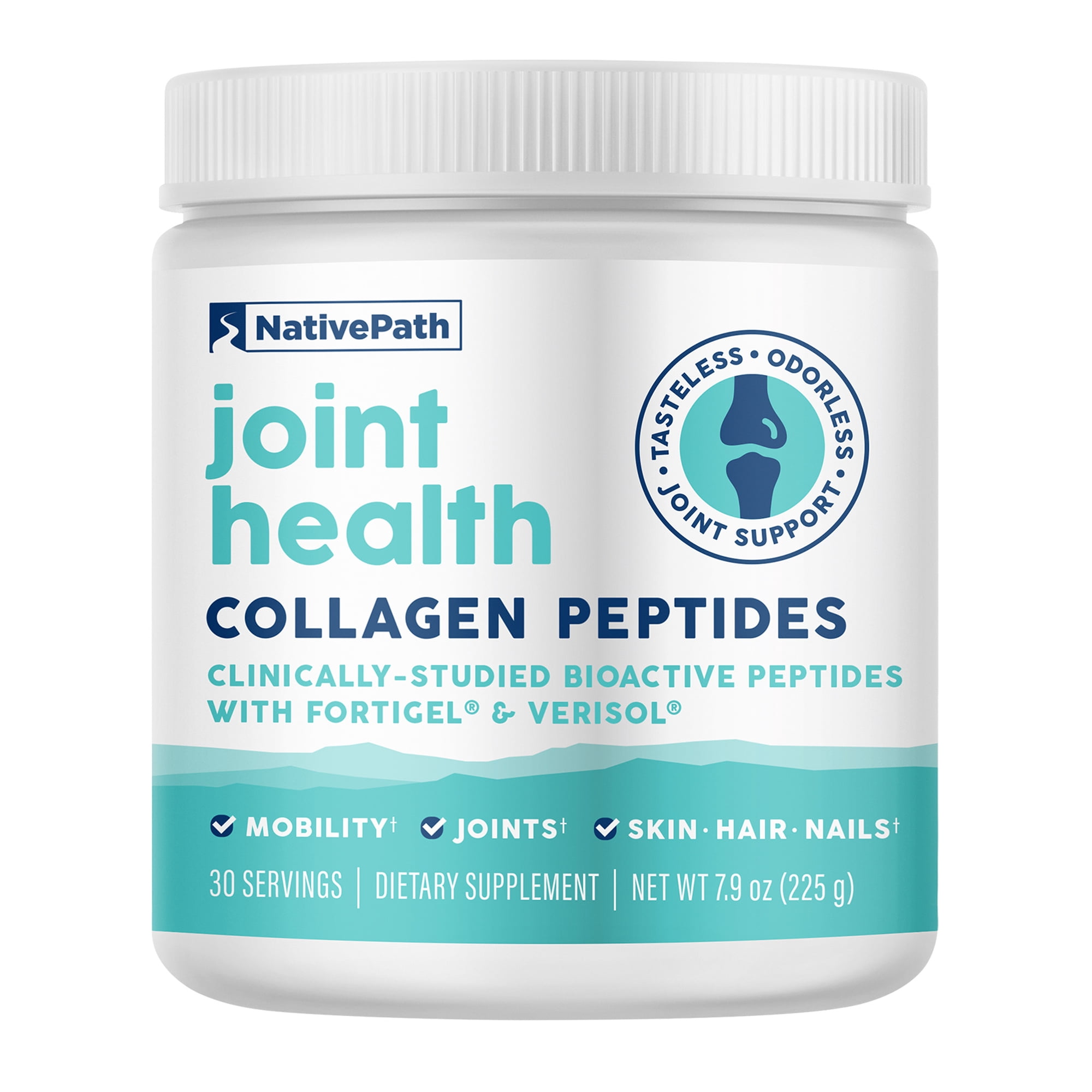 NativePath Joint Health Collagen Peptides, Fortigel & Verisol Grass-Fed Type 1 & 3, Joint Comfort & Mobility, 30 Servings