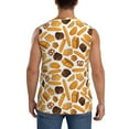 thumbnail image 4 of Haiem Men's Coffee Bun Hot Dog Print Tank Tops Summer Sleeveless Cut Off Workout T-Shirts Fitness Vest Athletic Undershirts-X-Large, 4 of 8