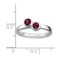 thumbnail image 5 of 925 Sterling Silver Stackable Expressions Dbl Round Rhodolite Garnet Ring Size: 7; for Adults and Teens; for Women and Men, 5 of 5