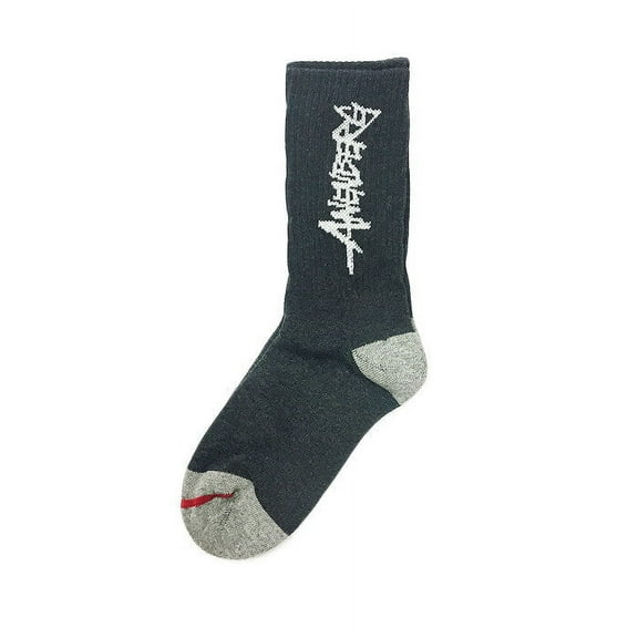 1 Pair of American Made Charcoal Heather Anenberg Crew Socks