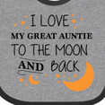 thumbnail image 4 of Inktastic I Love My Great Auntie to the Moon and Back Boys or Girls Baby Bib, 4 of 4