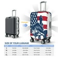 thumbnail image 4 of Honeii fisherman fishing with USA flag Elastic Luggage Cover, featuring double-sided printing, is the ideal companion for travel, business trips, and daily use(not included suitcase )-Small, 4 of 7