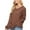 Brown, variant on BONIXOOM Sweaters For Women Trendy Baggy Fit Sweater Pullover Vacation V-Neck Fall Sweater Gray XL(US:10)